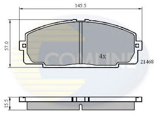 Комплект тормозных колодок, дисковый тормоз CBP0459