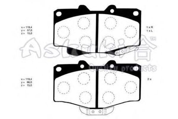 Brake Pad Set, disc brake T112-50