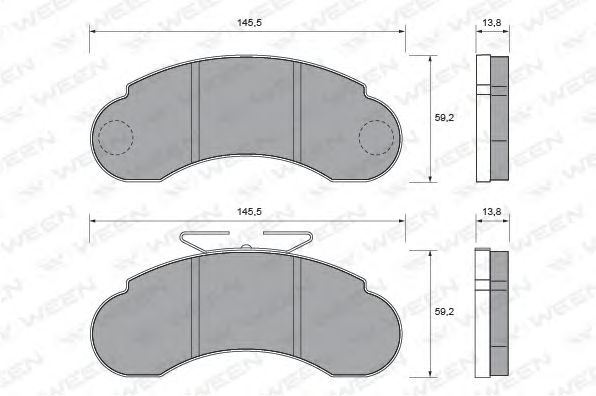 Brake Pad Set, disc brake 151-1647