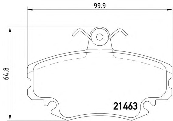 Комплект тормозных колодок, дисковый тормоз 2146304