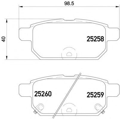 Brake Pad Set, disc brake 2525801