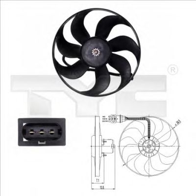 Fan, radiator 837-0003