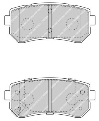 Kit de plaquettes de frein, frein à disque FDB4408