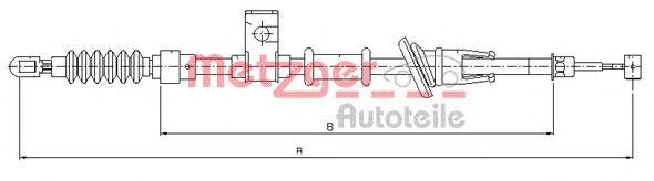 Cable, parking brake 10.8222