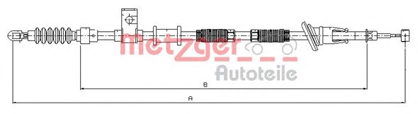 Cable, parking brake 10.8224