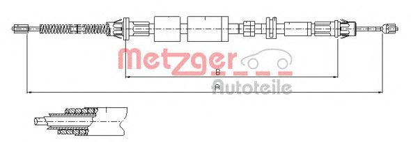 Cable, parking brake 11.5502