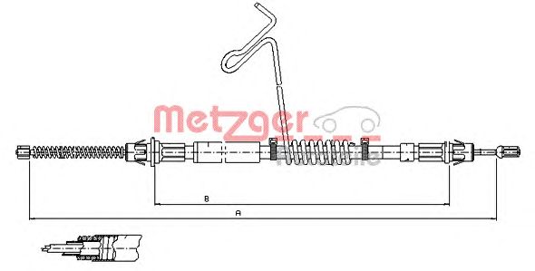 Cable, parking brake 11.5578