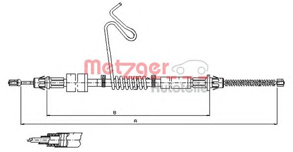 Cable, parking brake 11.5669