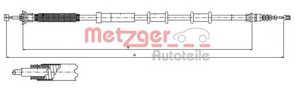 Cable, parking brake 12.0720