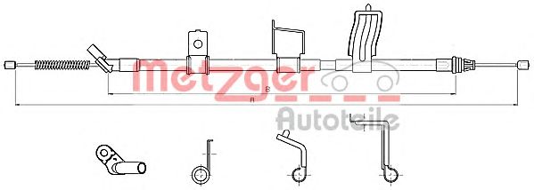 Cable, parking brake 17.0348