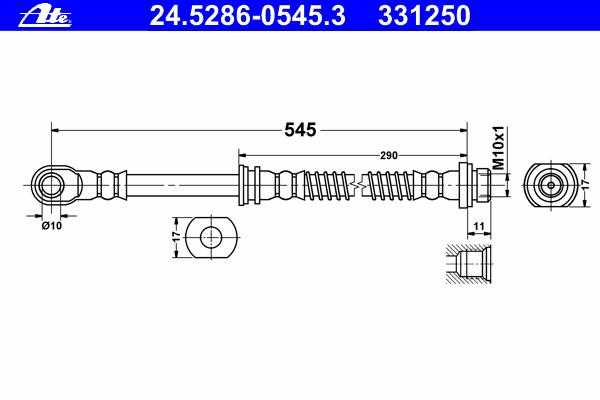 Tubo flexível de travão 24.5286-0545.3