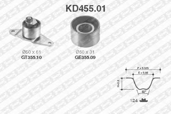 Timing Belt Kit KD455.01