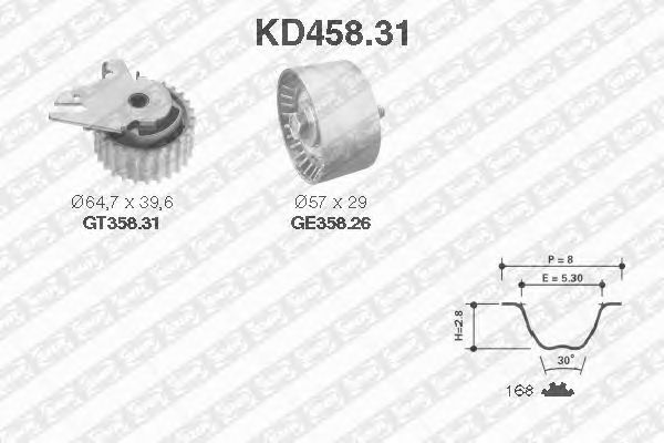 Timing Belt Kit KD458.31