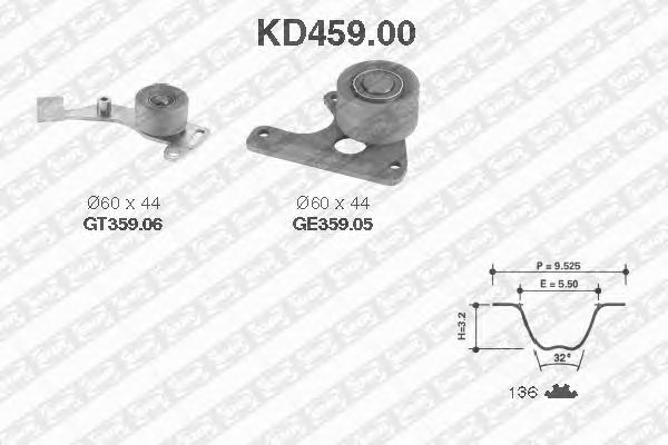 Timing Belt Kit KD459.00