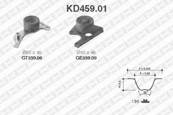 Timing Belt Kit KD459.01