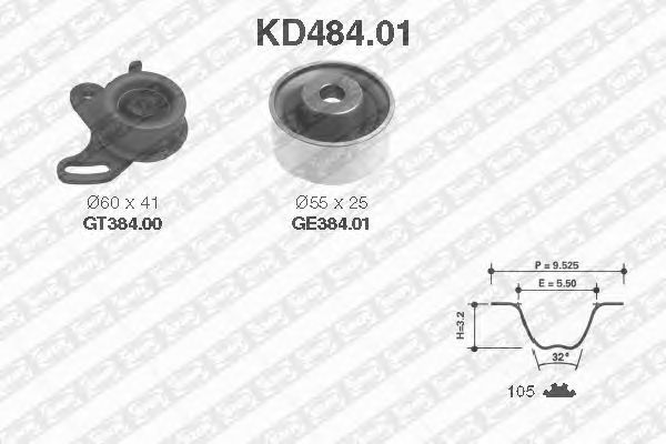 Kit cinghie dentate KD484.01
