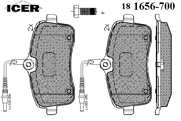 Brake Pad Set, disc brake 181656-700