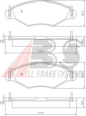Brake Pad Set, disc brake 37105
