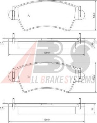 Brake Pad Set, disc brake 37153 OE