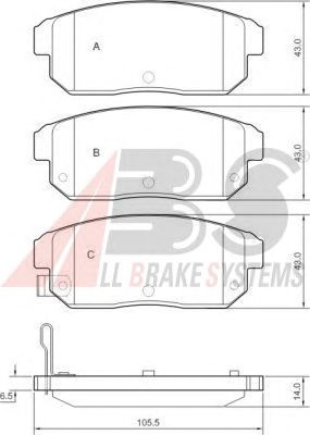 Brake Pad Set, disc brake 37419