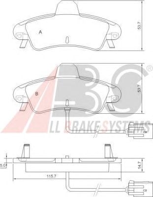Brake Pad Set, disc brake 37498 OE