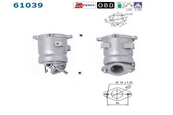 Catalytic Converter 61039