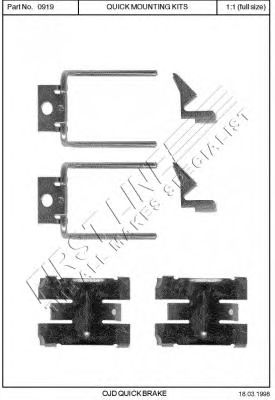 Accessory Kit, disc brake pads FMK4129