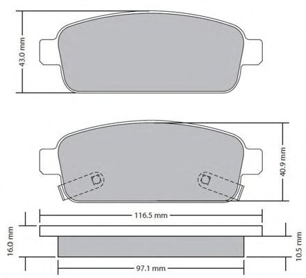 Комплект тормозных колодок, дисковый тормоз FBP-1725