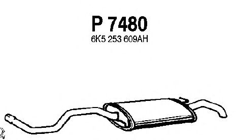 Silenciador posterior P7480
