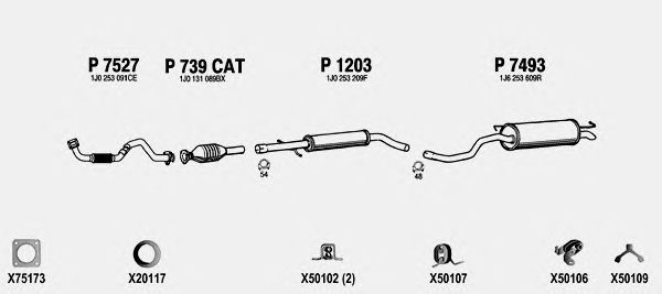 Exhaust System VW237