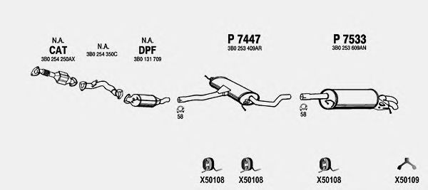 Exhaust System VW522