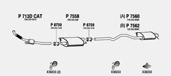 Exhaust System VW544