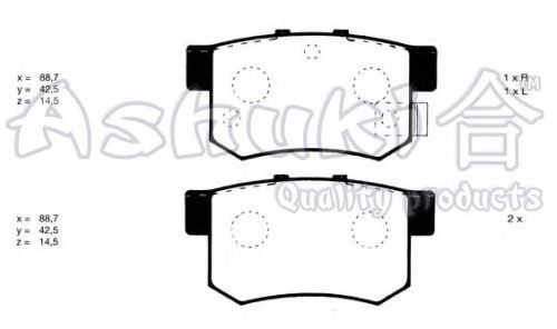 Brake Pad Set, disc brake H026-22