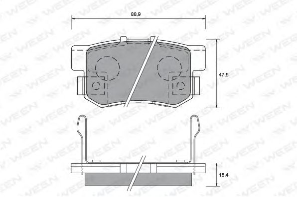 Brake Pad Set, disc brake 151-1363