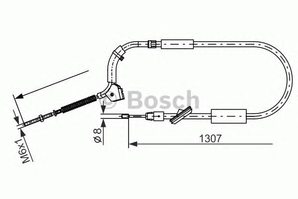 Cable, parking brake 1 987 477 223