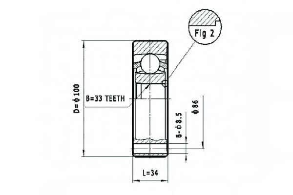 Joint Kit, drive shaft 1860.0078001