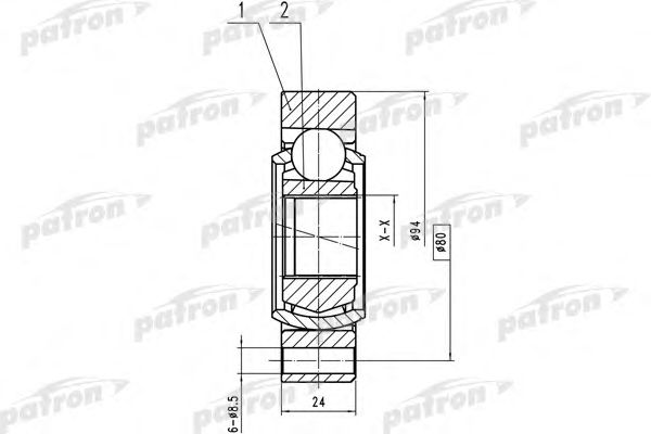 Joint Kit, drive shaft PCV2225