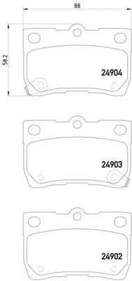 Brake Pad Set, disc brake 2490201