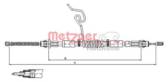 Cable, parking brake 11.5576