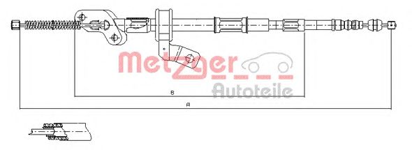 Cable, parking brake 17.1550