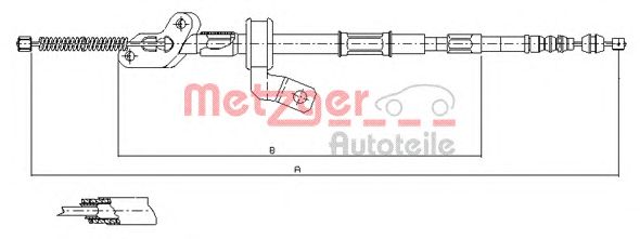 Cable, parking brake 17.1551