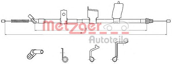 Cable, parking brake 17.0347
