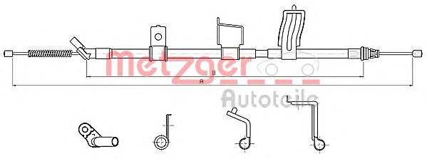 Cable, parking brake 17.0328