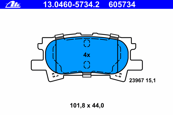 Brake Pad Set, disc brake 13.0460-5734.2