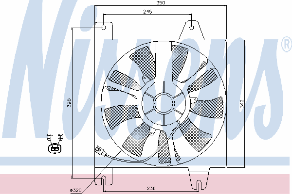 Ventilator, condensator airconditioning 85392