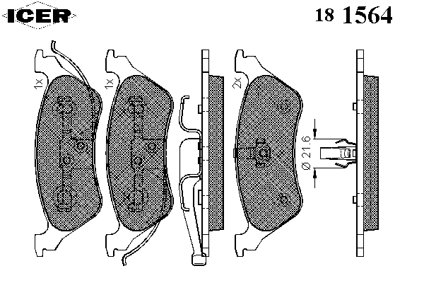 Brake Pad Set, disc brake 181564