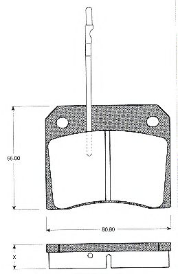 Комплект тормозных колодок, дисковый тормоз BLF297
