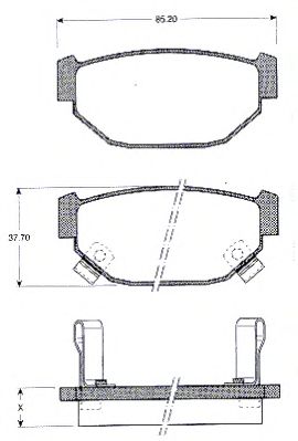 Комплект тормозных колодок, дисковый тормоз BLF479