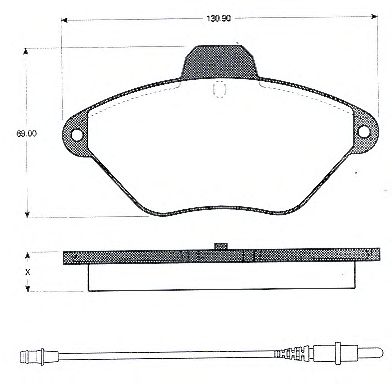 Комплект тормозных колодок, дисковый тормоз BLF769