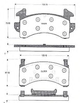Brake Pad Set, disc brake BLF935
